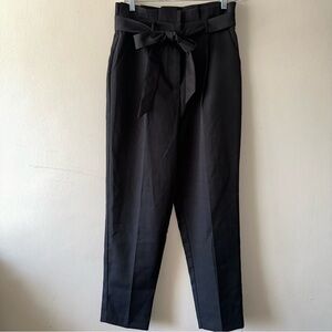 NWT Forever 21 Black High Rise Paper Bag Waist Pants Size: Medium